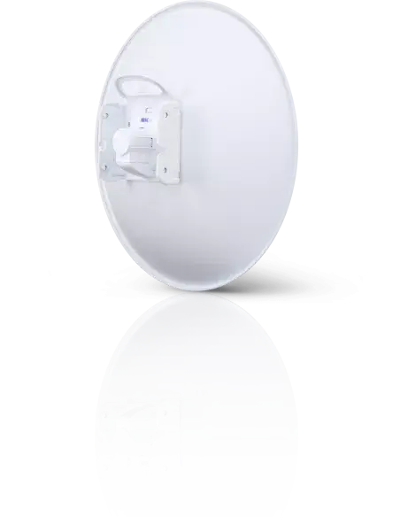 Alternate view of Ubiquiti UISP airMAX PowerBeam AC 5GHz 25dBi Radio with PoE injector.