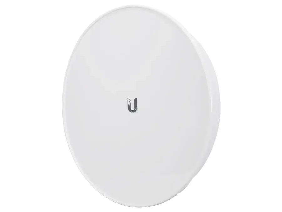 Angled view of Ubiquiti UISP airMAX PowerBeam AC 5GHz 25dBi Isolator Radio.