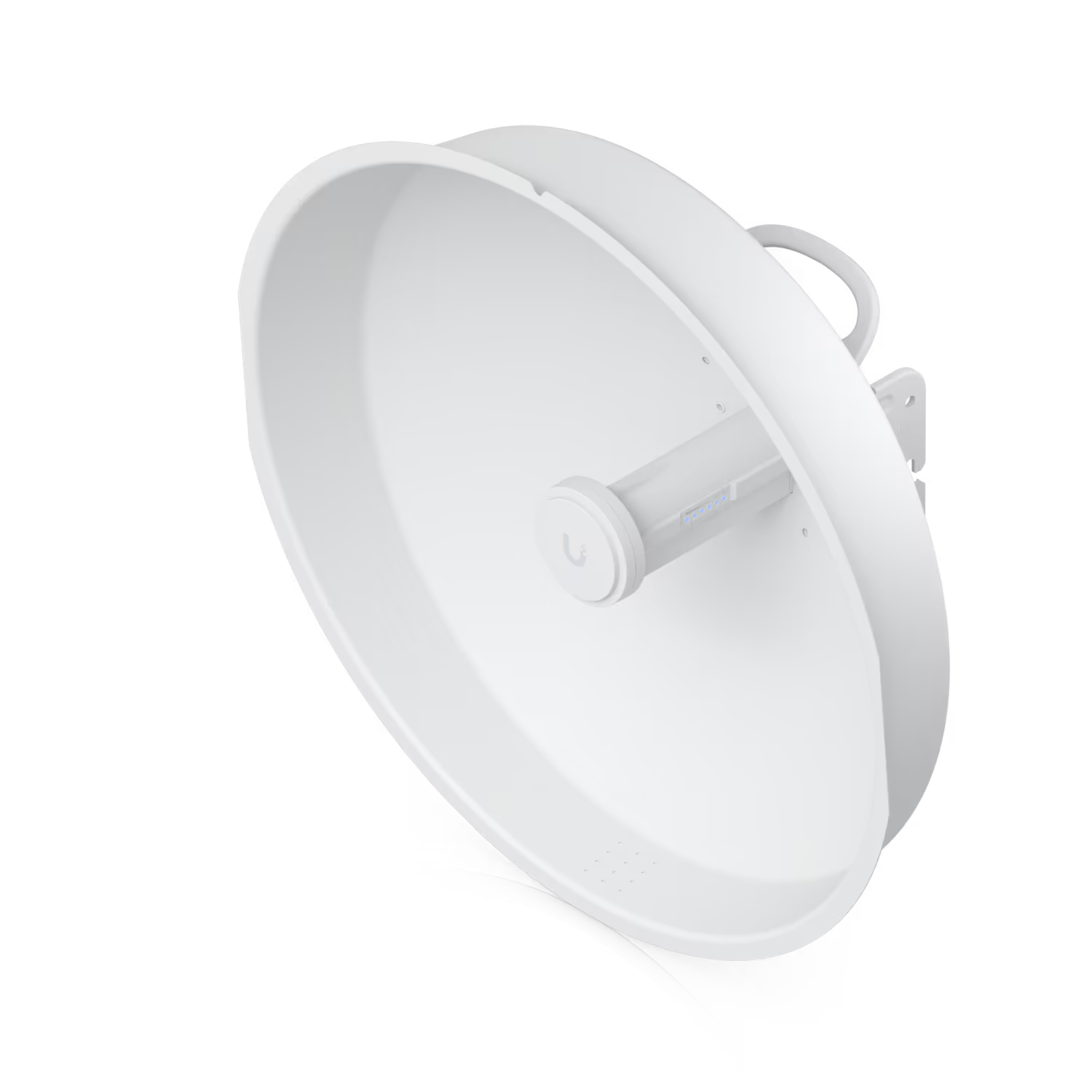 Front view of Ubiquiti UISP airMAX PowerBeam AC 5GHz 25dBi Isolator Radio.