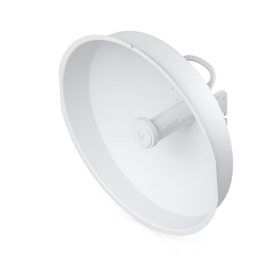 Front view of Ubiquiti UISP airMAX PowerBeam AC 5GHz 25dBi Isolator Radio.