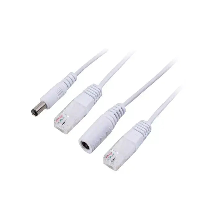 Image of the BrandName Passive PoE Injector and Splitter Kit, showcasing the components designed for Power over Ethernet applications.