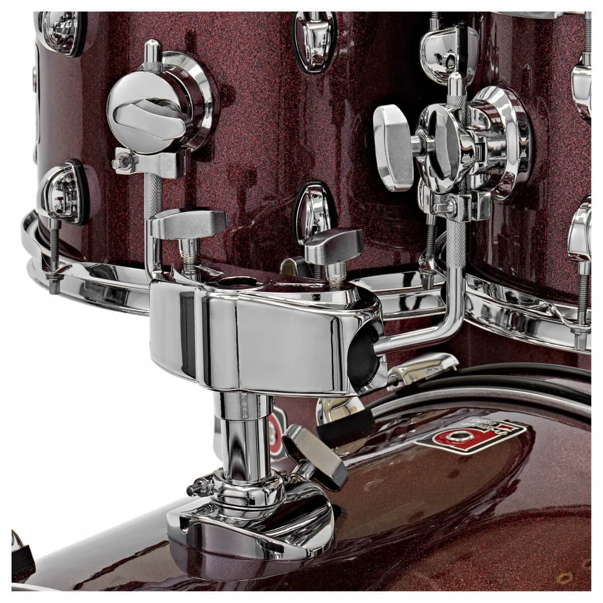Premier Revolution 20-inch 5-piece drum kit in red sparkle wrap.