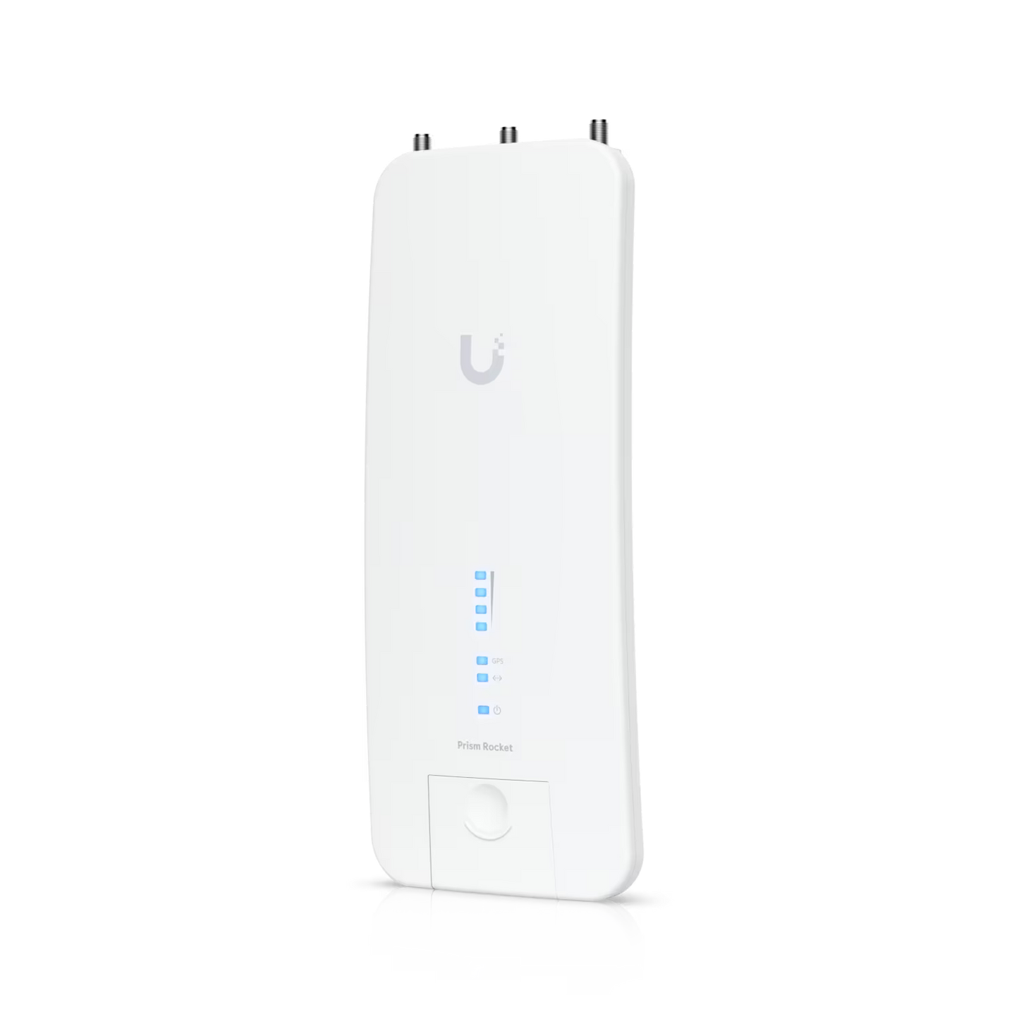 Back view of Ubiquiti UISP airMAX Rocket Prism AC 5GHz Radio showcasing the ports and connectors.