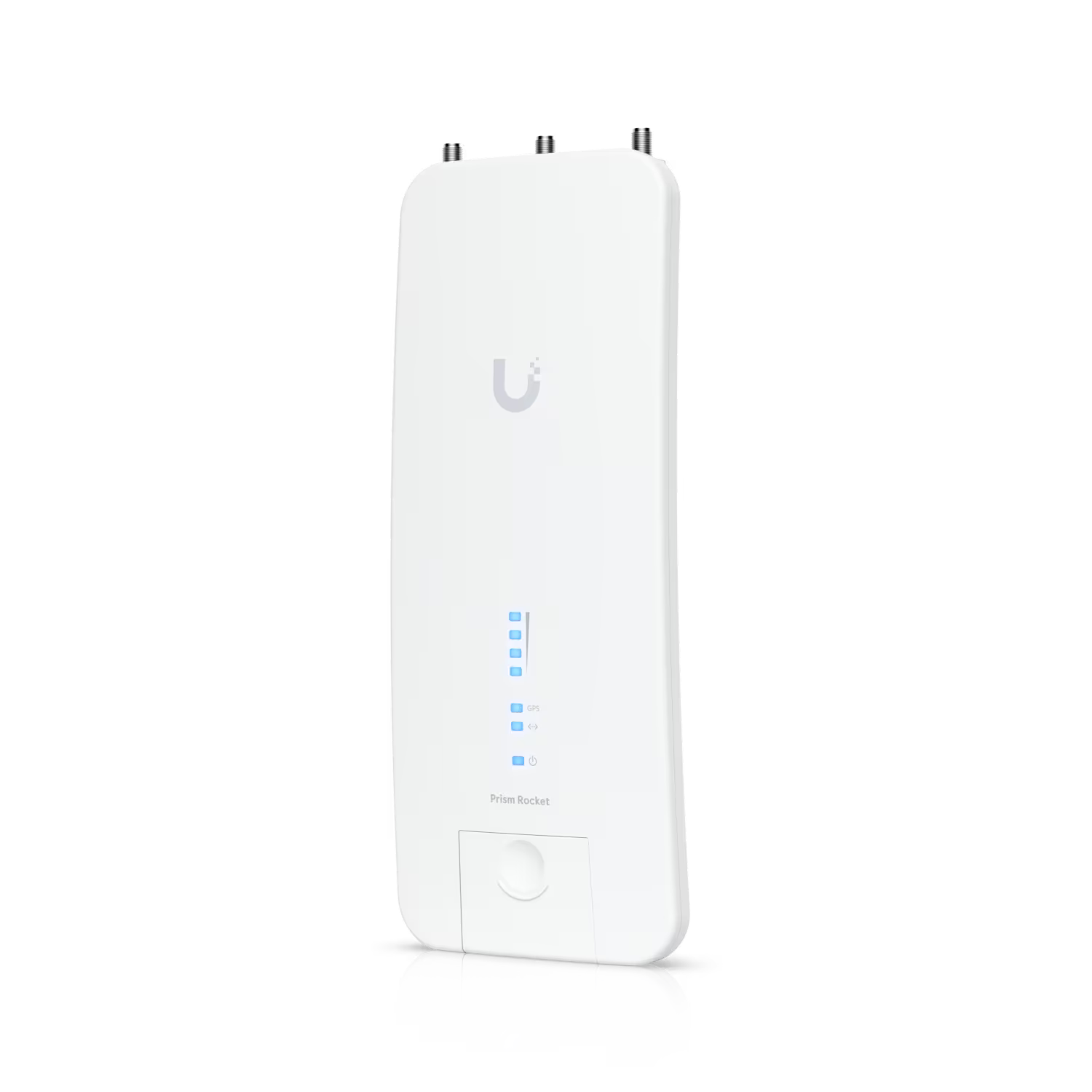 Back view of Ubiquiti UISP airMAX Rocket Prism AC 5GHz Radio showcasing the ports and connectors.