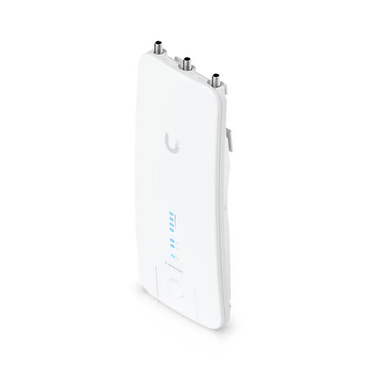 Front view of Ubiquiti UISP airMAX Rocket Prism AC 5GHz Radio showing its sleek design and antenna.