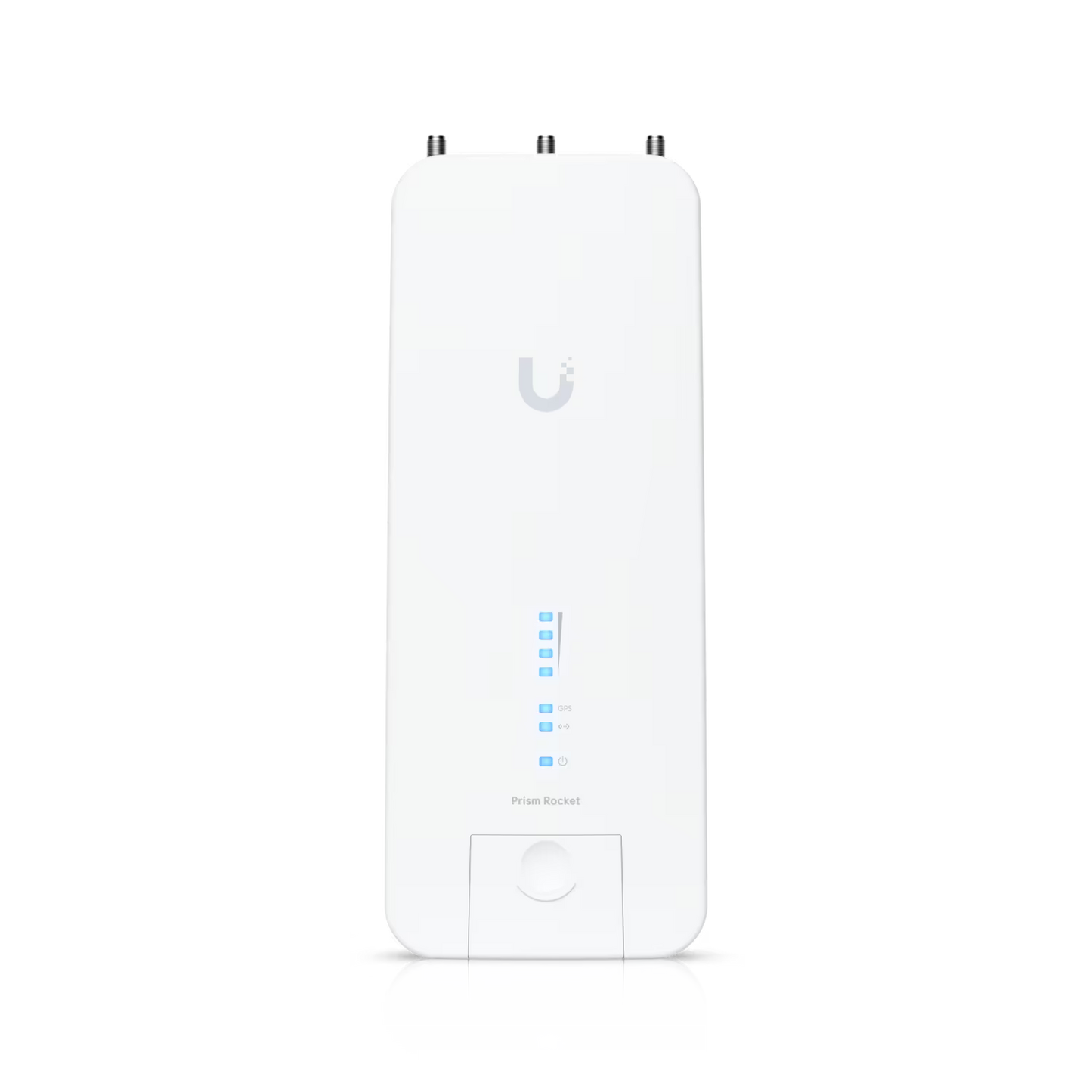 Side view of Ubiquiti UISP airMAX Rocket Prism AC 5GHz Radio highlighting its compact profile.