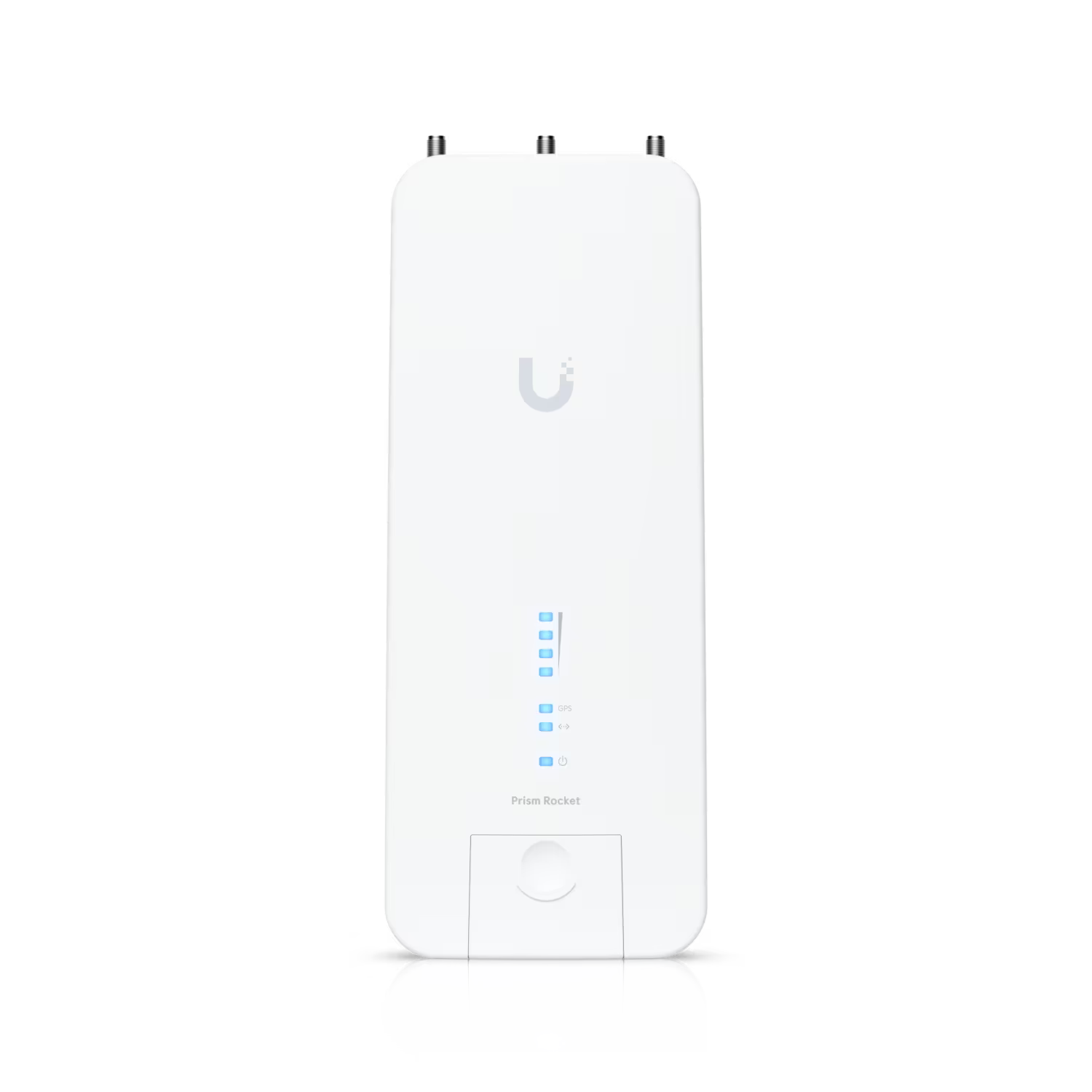 Side view of Ubiquiti UISP airMAX Rocket Prism AC 5GHz Radio highlighting its compact profile.