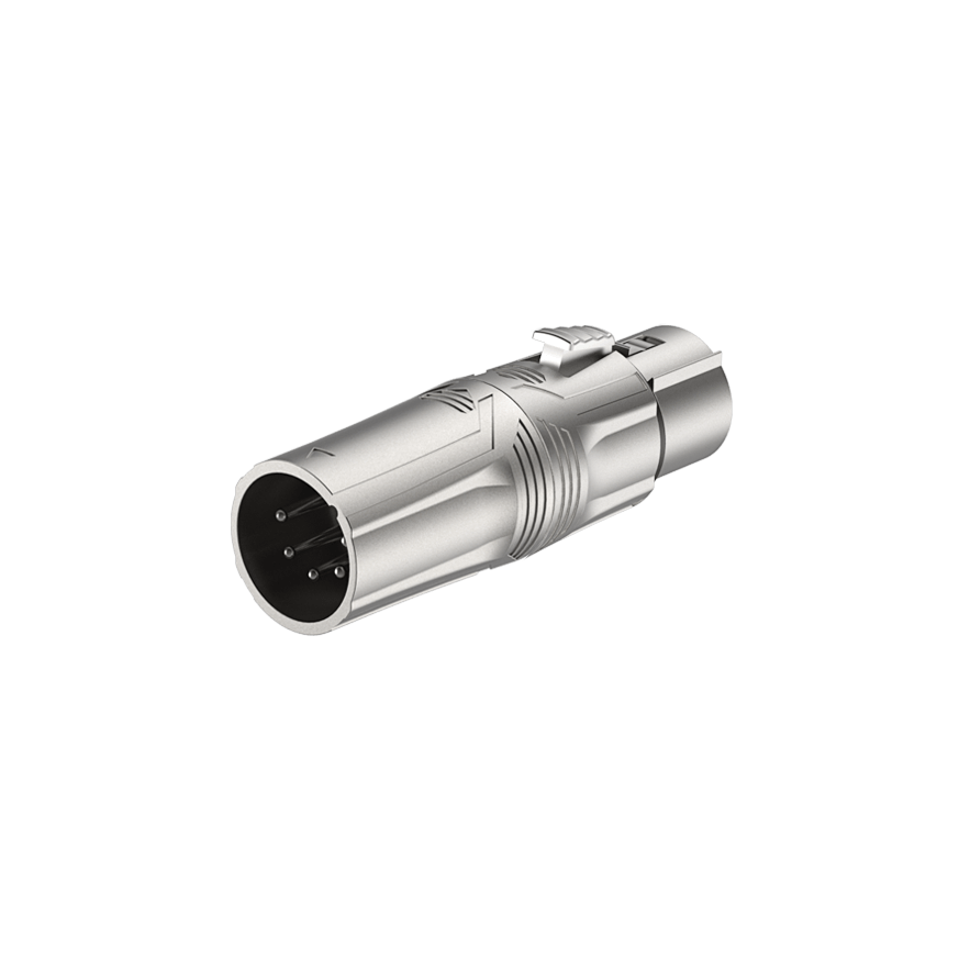 Roxtone Leader Series Adapter 5P XLR Plug to 3P XLR Socket - Professional audio connector for high-quality sound transmission.
