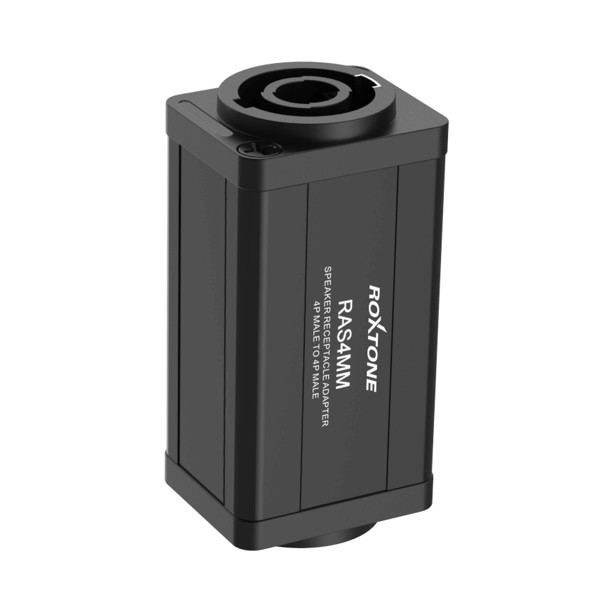 Image of a Roxtone 4 Pole Speakon Female Connector Adapter, used for audio connections.