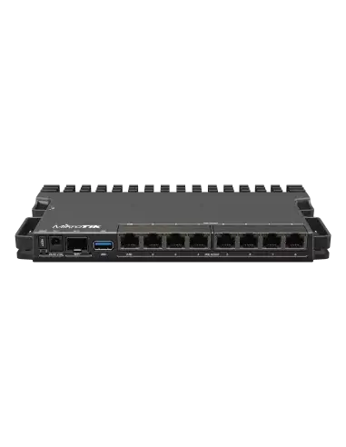 MikroTik RB5009UPr+S+IN 7 Port PoE 2.5Gbps Router with RouterOS L5 license in an indoor case