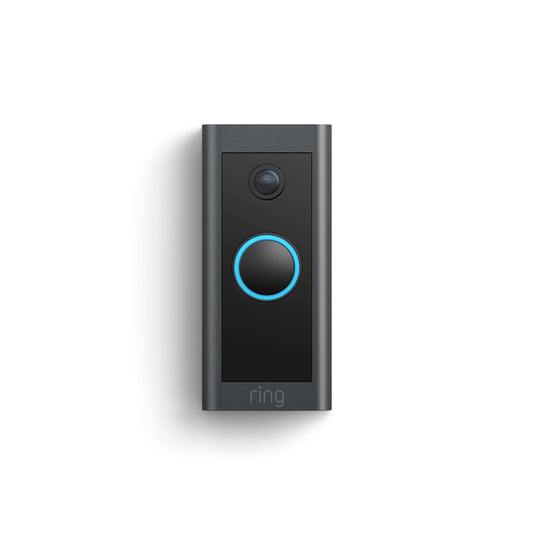 Image of the Ring Mini Video Doorbell - Wired, showcasing its sleek design and features.