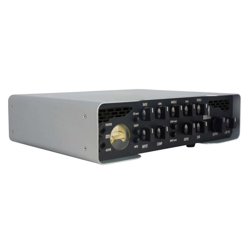 ASHDOWN RM-800 EVO II 800W Bass Amplifier Head showcasing its sleek black design and tone shaping features.