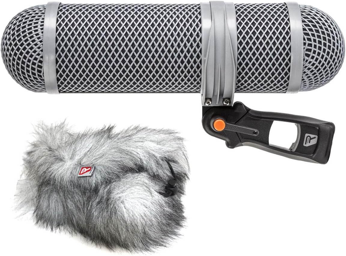 RYCOTE Super-Shield Kit Medium for 200-250mm shotgun microphones, featuring a windshield and shock mount.
