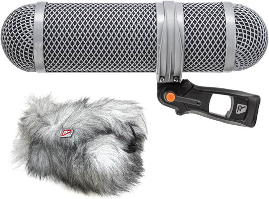 RYCOTE Super-Shield Kit Medium for 200-250mm shotgun microphones, featuring a windshield and shock mount.