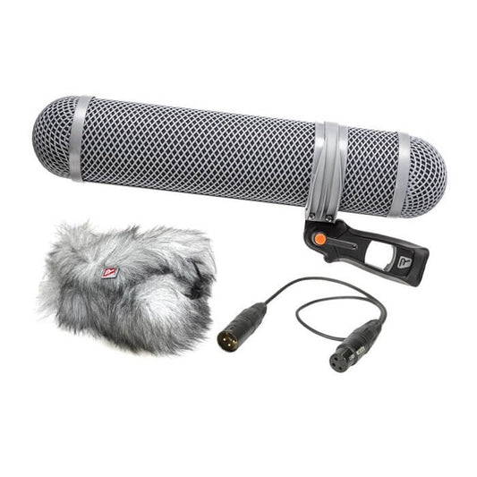 RYCOTE SUPER-SHIELD KIT LARGE, a complete windshield and shock mount designed for 250-300mm shotgun microphones.