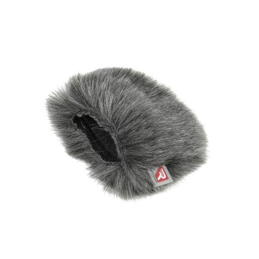 RYCOTE ZOOM H4N MINI WINDJAMMER in grey synthetic fur, designed to reduce wind noise for portable recorders.