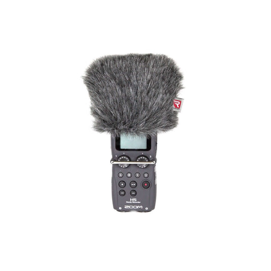 RYCOTE Zoom H5 Mini Windjammer in grey synthetic fur designed for audio recorders.