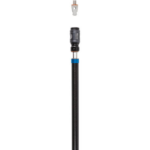 RYCOTE PCS-Boom Connector with 3/8” Tip, featuring a quick release mounting system, displayed in a clear image.