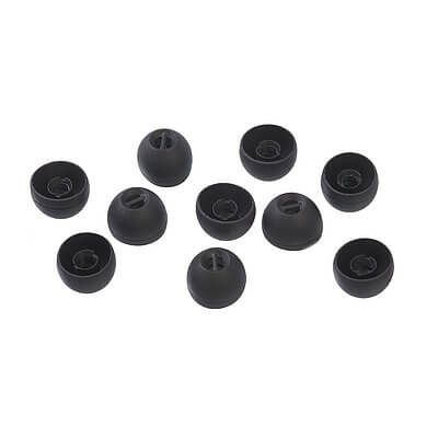 Sennheiser Silicone Ear Adapter 'M' in black, featuring 5 pairs designed for true wireless earbuds.