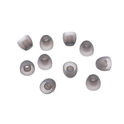 Sennheiser Spare Ear Adapter 'S' in translucent black, featuring 5 pairs designed for enhanced comfort.