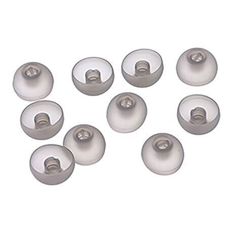 Sennheiser 561099 Large Transparent Ear Adapter in black and translucent, showcasing the product design and features.