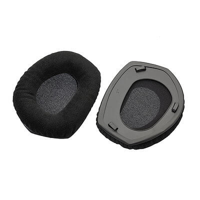 Sennheiser replacement earpads in black for RS 185 and HDR 185 headphones, displayed as a pair.