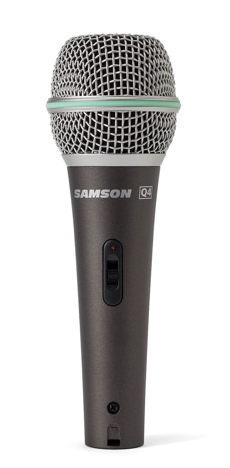 Samson CL Q4CL handheld microphone featuring a neodymium dynamic design with a supercardioid pattern and wide dynamic range.