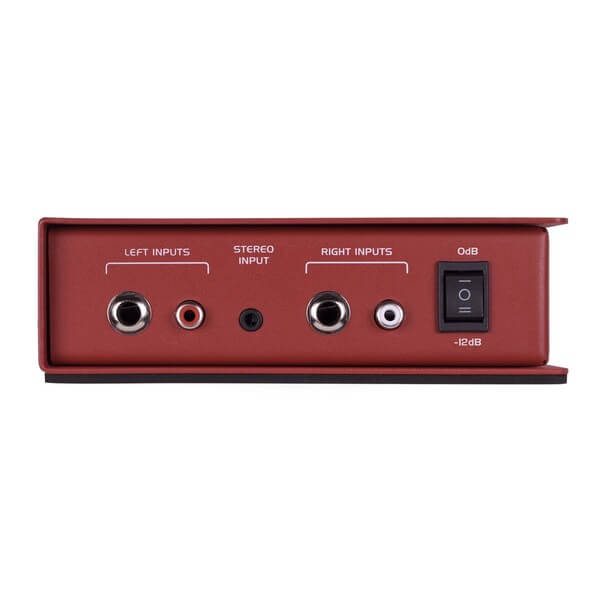 Samson S-Max MCD2Pro stereo computer and DJ direct box featuring dual STLX mu-metal shielded transformers, stereo/mono switch, attenuation switch, ground lift, and various input/output options.