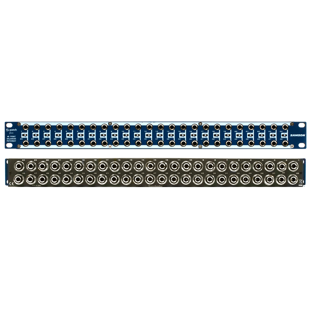 Samson S-Patch+ - 48-Point Balanced Patch Bay with Mode Switches – Pro ...