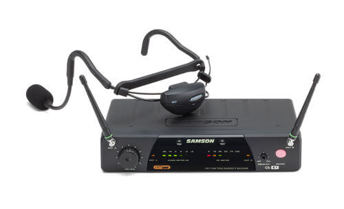 Samson AirLine 88x AH8 G UHF Wireless Fitness System featuring AH8 Micro Headset Transmitter and AE50x Mic.