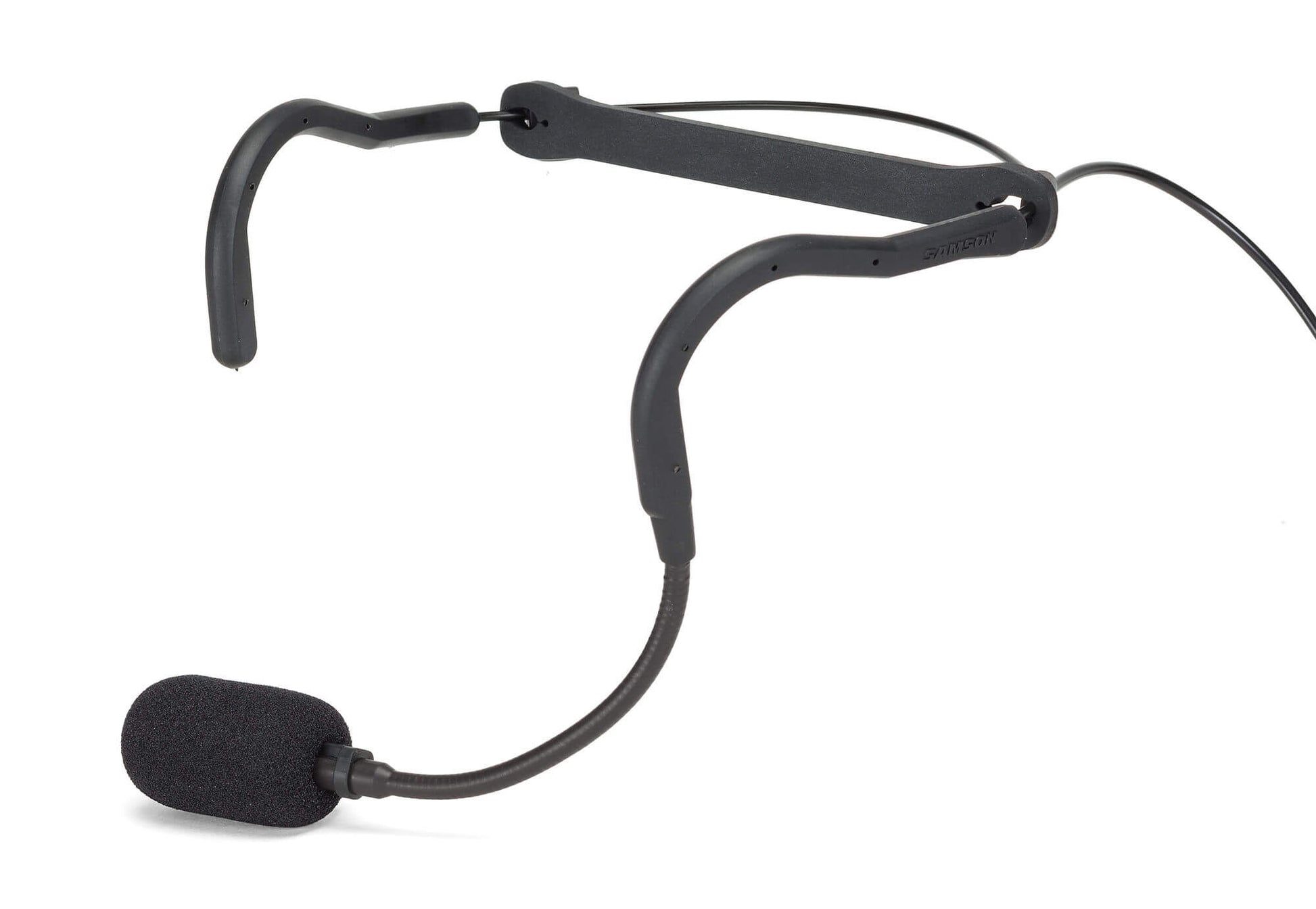 Samson QEx lightweight adjustable headset microphone designed for fitness and active performers.