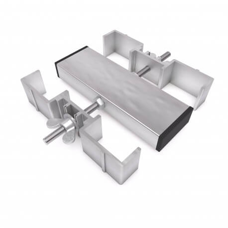 ALUSTAGE REPBY SCD-21 four leg clamp designed for securing stage platforms.
