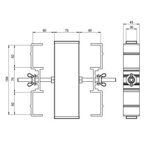 ALUSTAGE 4-WAY LEG CLAMP - Heavy-duty stage support designed for secure rigging, featuring a robust and reliable construction.