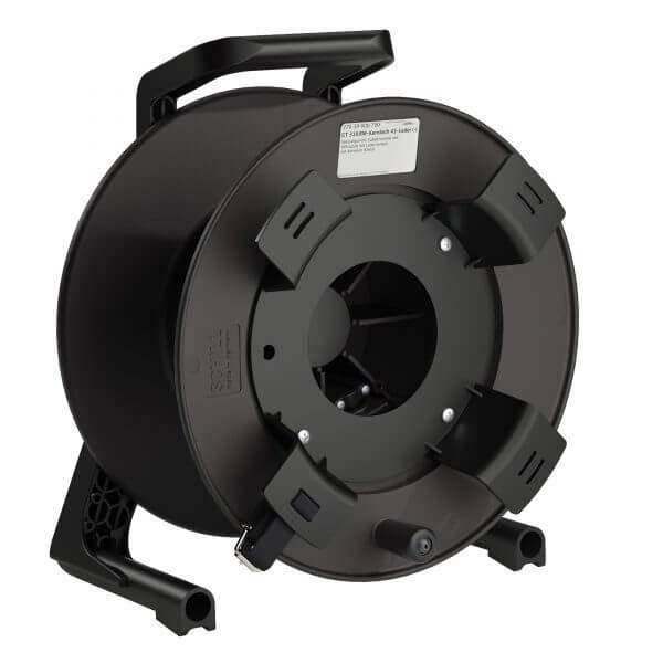 SCHILL GT 310.RM-KERNLOCH 43 Cable Drum with 43mm Core Entrance, made of durable rubber, displayed against a white background.