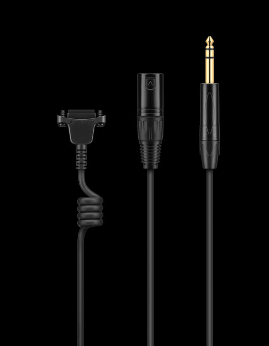 Sennheiser CABLE-II-X3K1-GOLD Copper Cable, 2 meters long, reinforced with an XLR-3 connector. Product image showing the cable in detail.