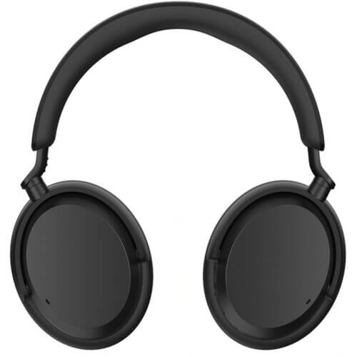 Sennheiser ACCENTUM Wireless Over-Ear Headphones in black with Hybrid ANC and a long-lasting 50-hour battery life.