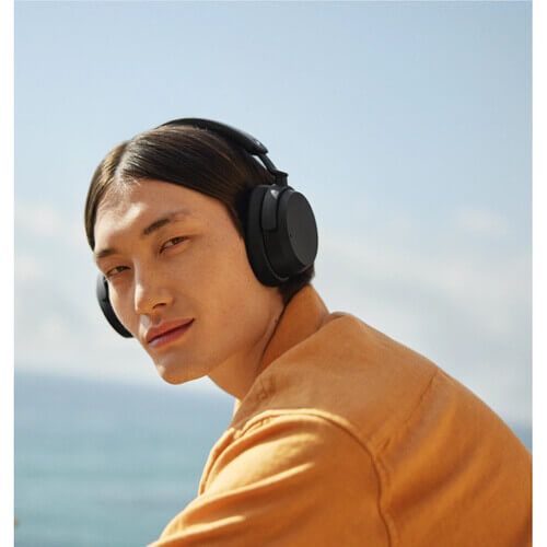 Sennheiser ACCENTUM Plus Wireless Noise-Cancelling Over-Ear Headphones in black color.