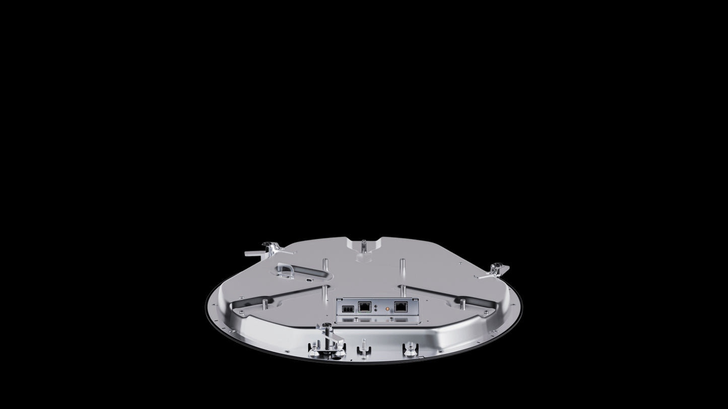 Sennheiser TCC M-H-B TeamConnect Ceiling Medium Mic Housing Kit in black, showing the product's design and components.