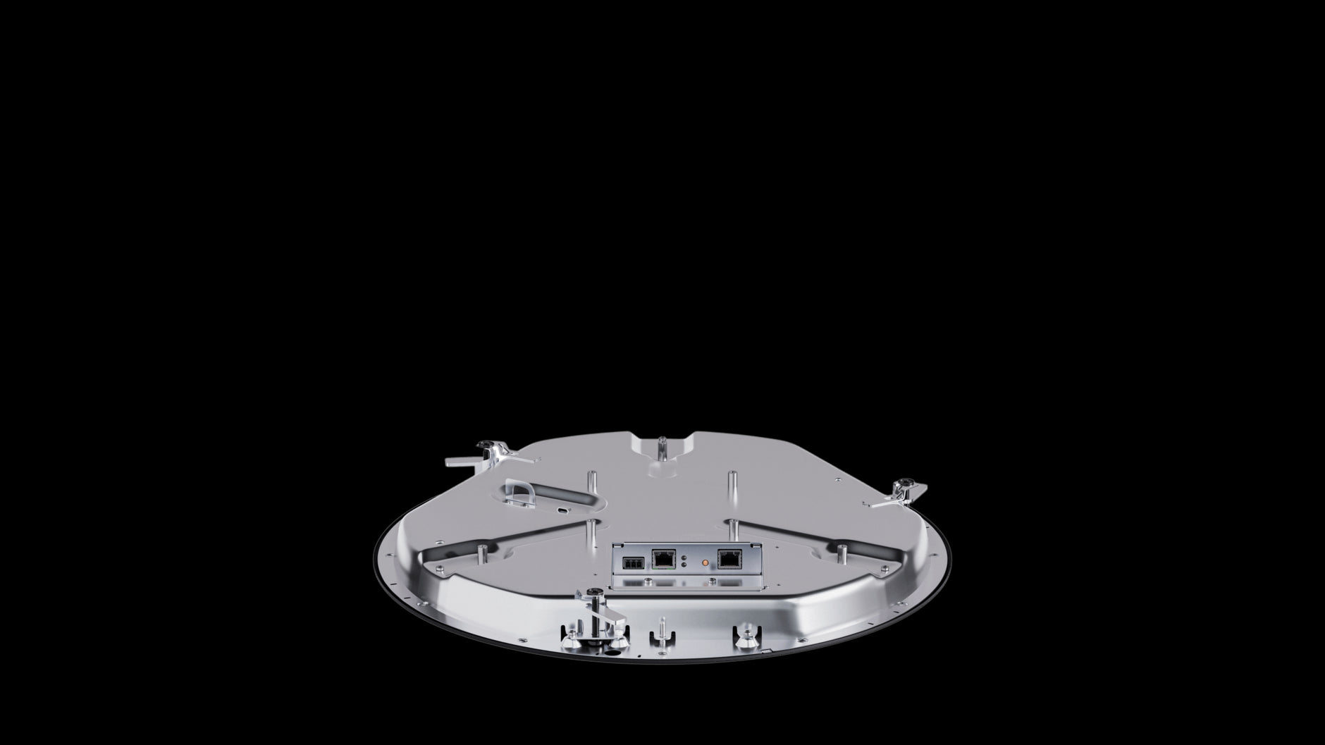Sennheiser TCC M-H-B TeamConnect Ceiling Medium Mic Housing Kit in black, showing the product's design and components.