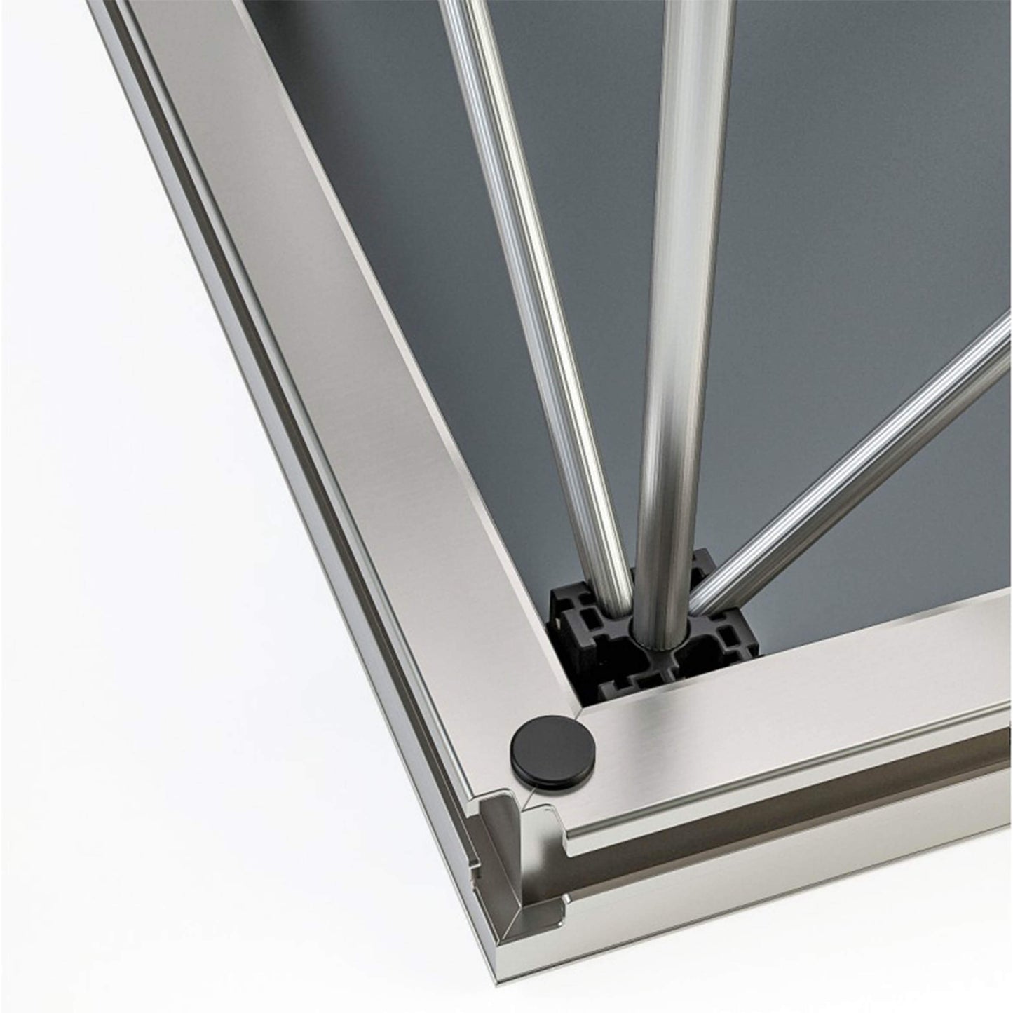 Image of the ALUSTAGE SCA-05 Panther Deck, a silver anode portable stage platform measuring 2x1m.