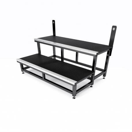 Image of ALUSTAGE Modular Stairs, model W.SSS 04.01.00 CZ, featuring a 2-step design with a height of 400mm.