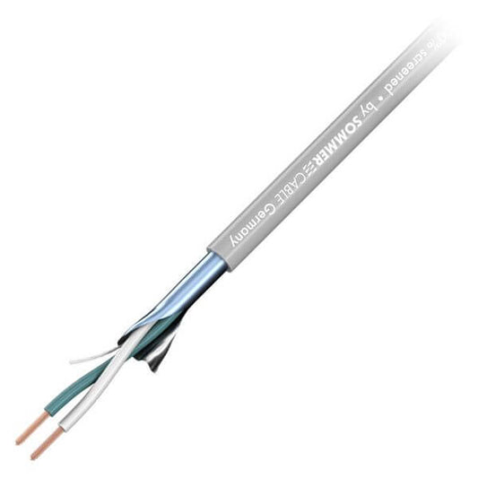 Sommer Cable SC-Isopod SO-F22 Black Balanced Patch Cable with PVC sheath, featuring two 0.22 mm² conductors, displayed against a neutral background.