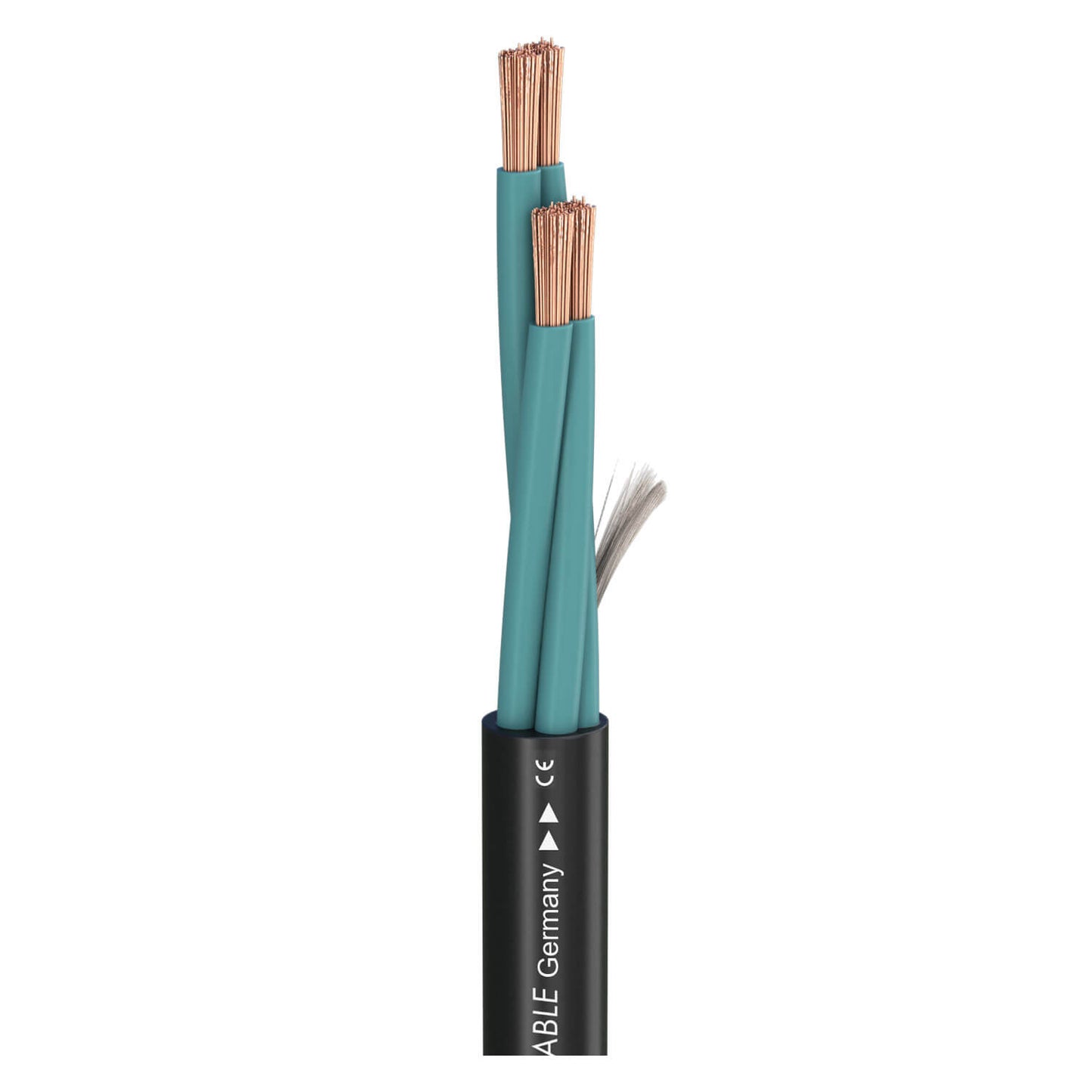 SOMMER CABLE Elephant SPM425 Speaker Cable with a PVC jacket, featuring four 2.50 mm² wires in black color.