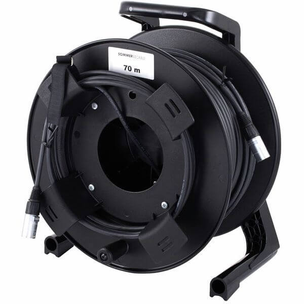 SOMMER CABLE SC-MERCATOR CAT.7 PUR XL Network Cable in black color, 8.50 mm thickness, 125 meters long.