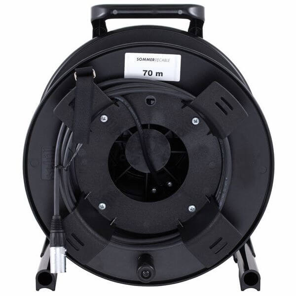 SOMMER CABLE SC-MERCATOR CAT.7 PUR XL Network Cable in black color, 8.50 mm diameter, 125 meters long.
