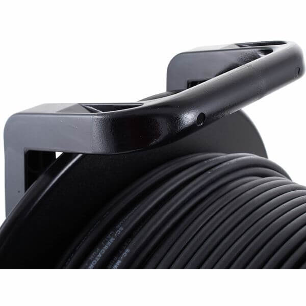 SOMMER CABLE SC-MERCATOR CAT.7 PUR XL Network Cable in black color, 8.50 mm thickness, and 125 meters in length.