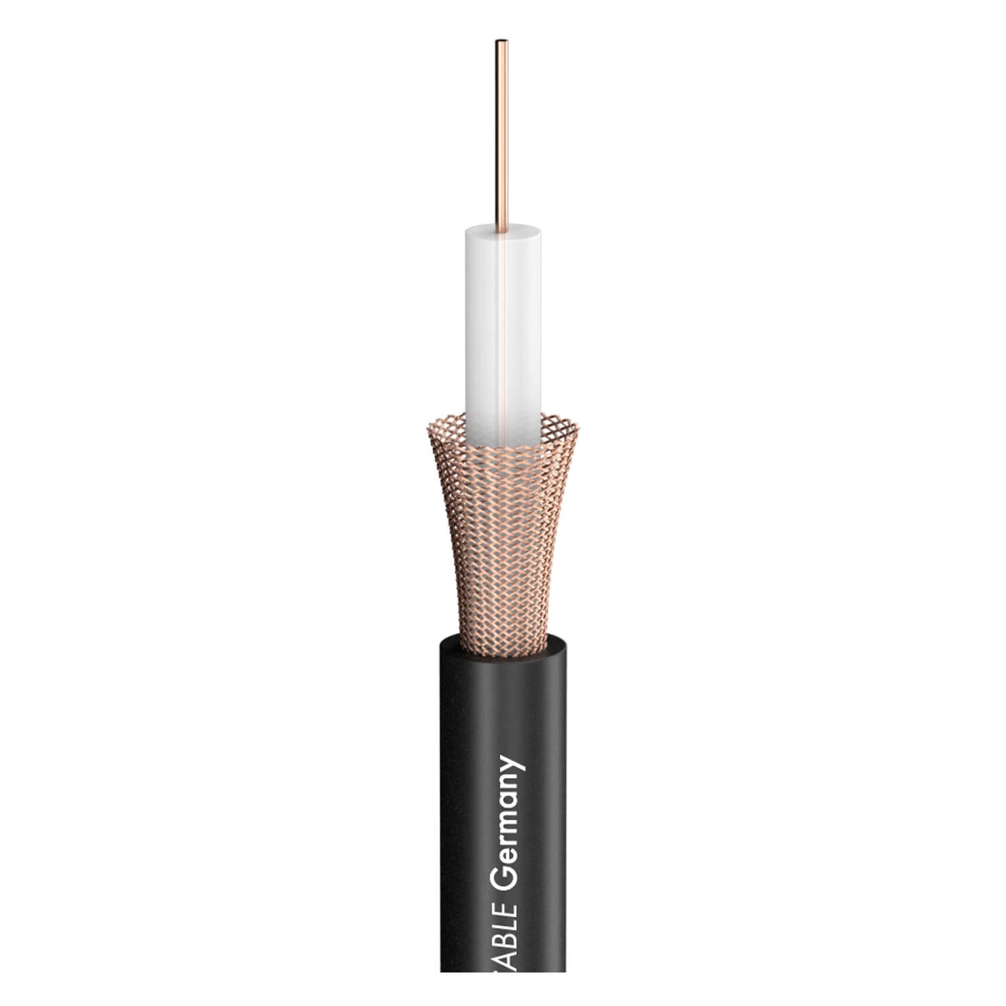SOMMER CABLE RG/U Coax SC-Classic Series MKII cable with a PVC jacket, measuring 1 x 0.60mm and 6.20mm in diameter, in black color.