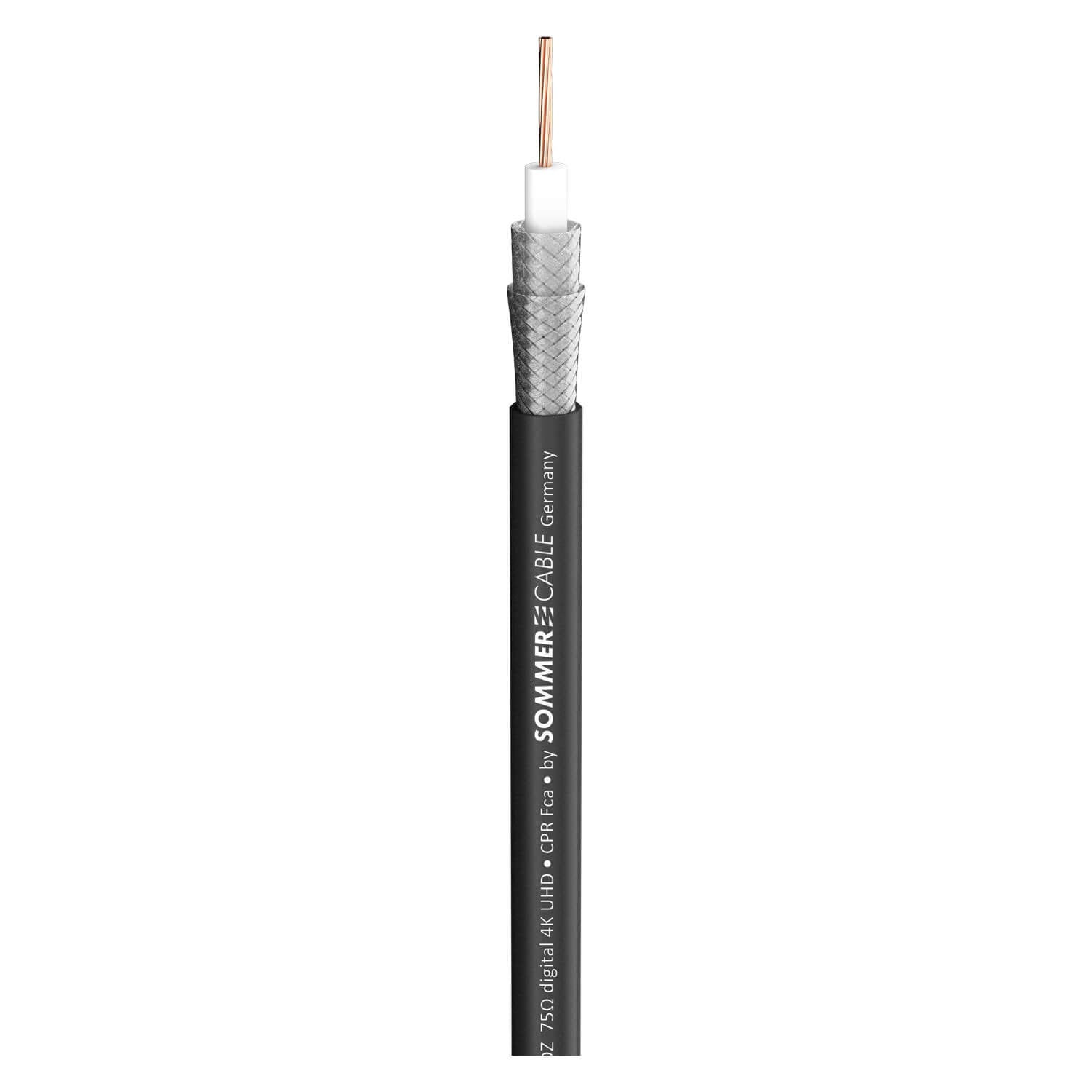 Sommer Cable SC-VECTOR PLUS UHD Video Cable with Neutrik NBNC75BJP9X Connector in black color