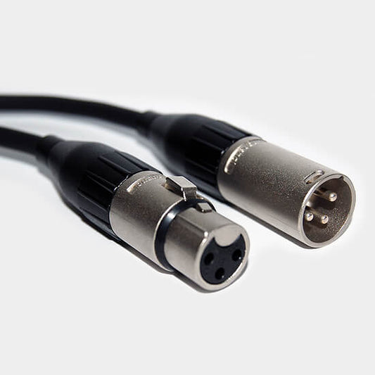 Stage Plus Premade Data Cable in black, 2 meters long, featuring Amphenol AC3MM to AC3F connectors.