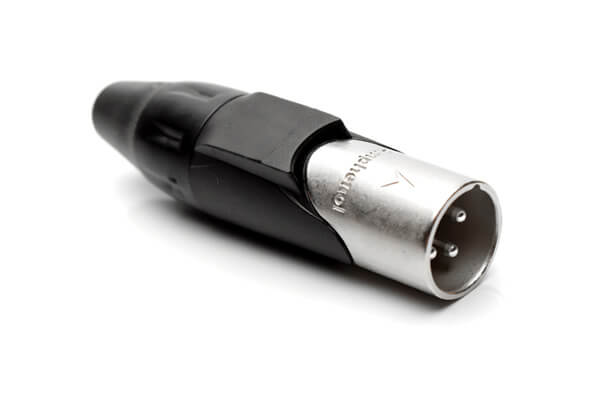 Stage Plus Premade Audio Cable featuring 1X HICON HIC-J35S05 connector and 2X AMPHENOL AX3M ONYX BLACK connectors, 2 meters long.
